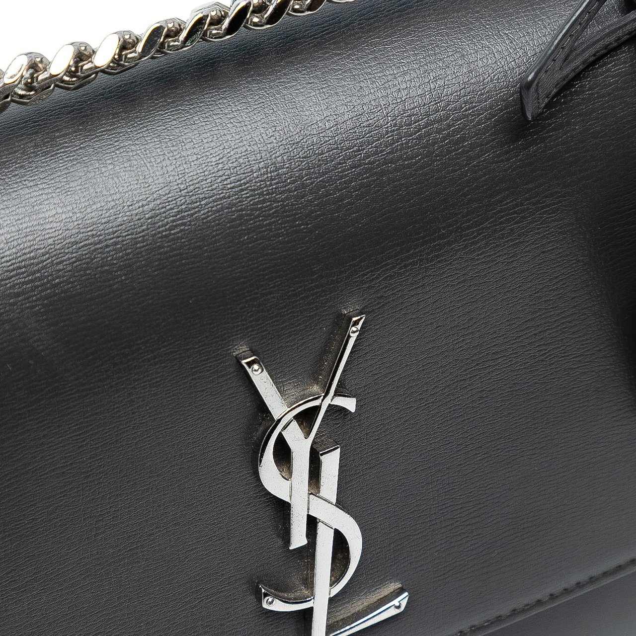 Saint Laurent Medium Smooth Leather Monogram Sunset Crossbody Zwart