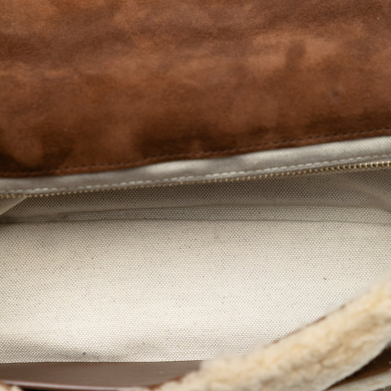 Saint Laurent Medium Suede and Shearling Patchwork Jamie Shoulder Bag Bruin