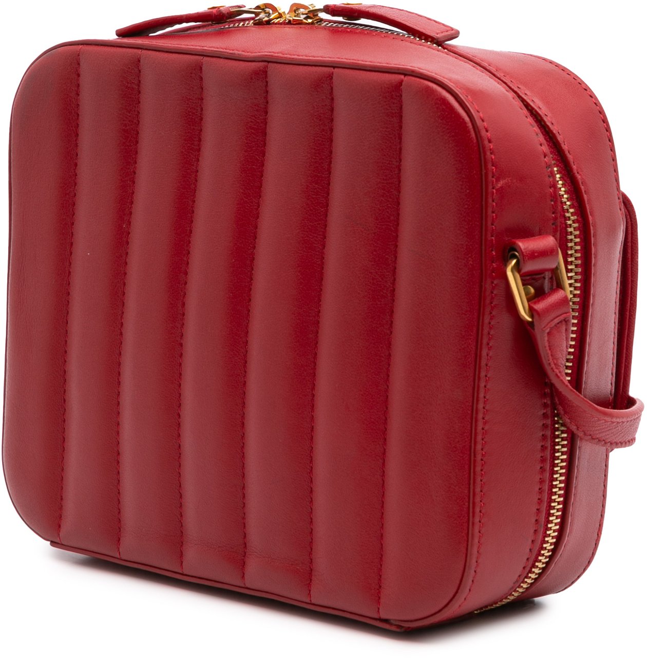 Saint Laurent Toy Lambskin Vicky Crossbody Rood