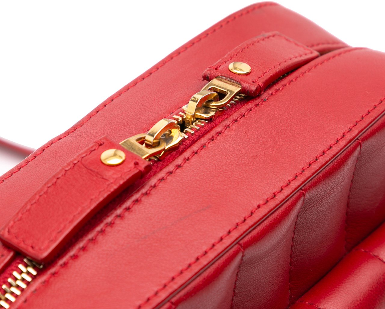 Saint Laurent Toy Lambskin Vicky Crossbody Rood