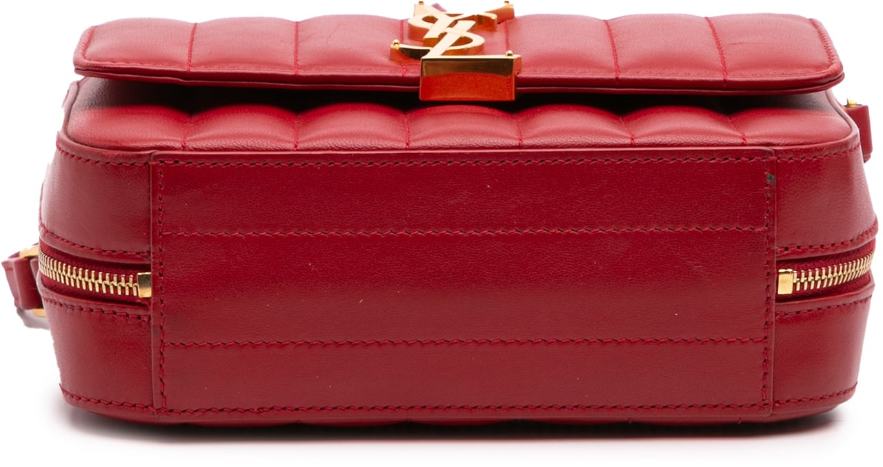 Saint Laurent Toy Lambskin Vicky Crossbody Rood