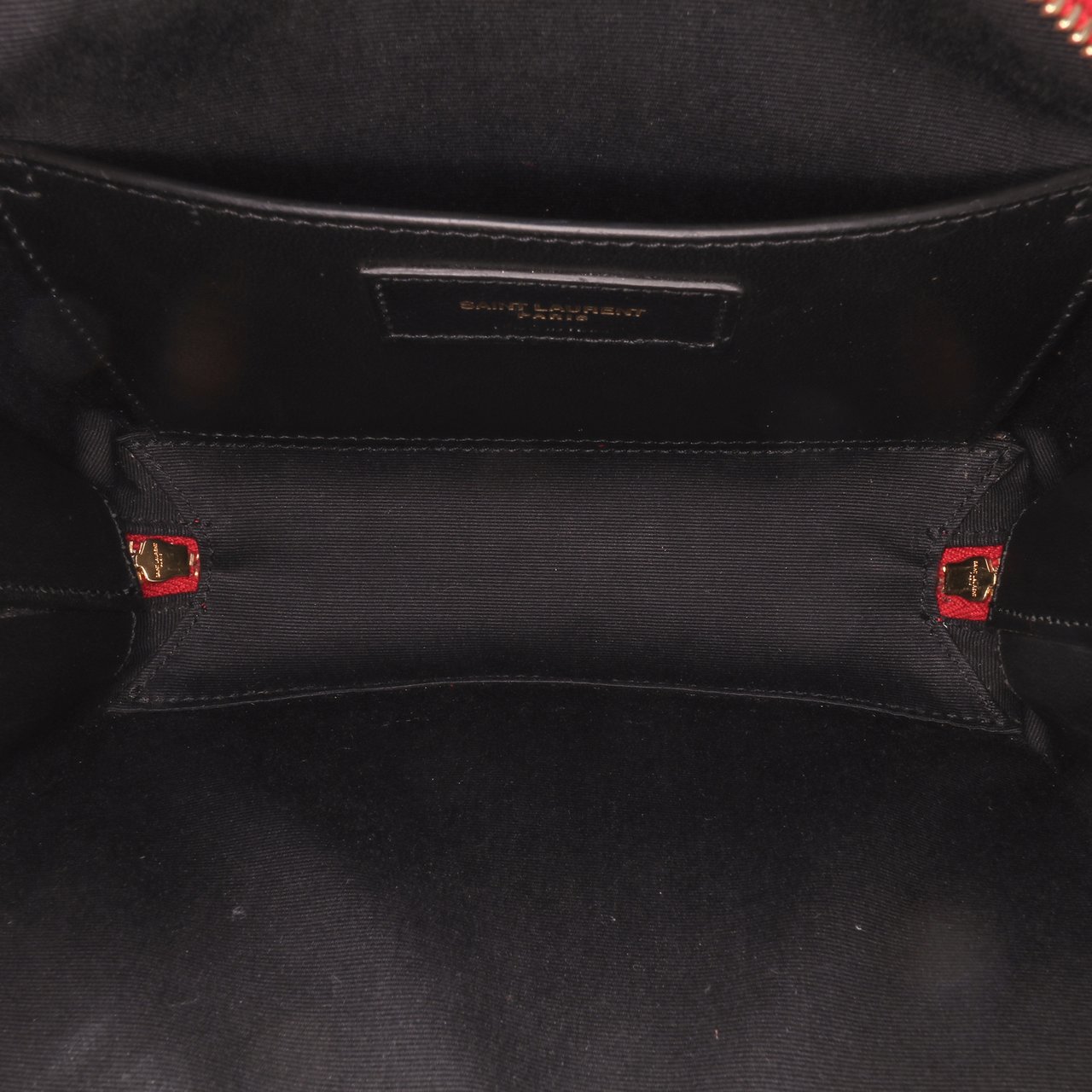 Saint Laurent Toy Lambskin Vicky Crossbody Rood