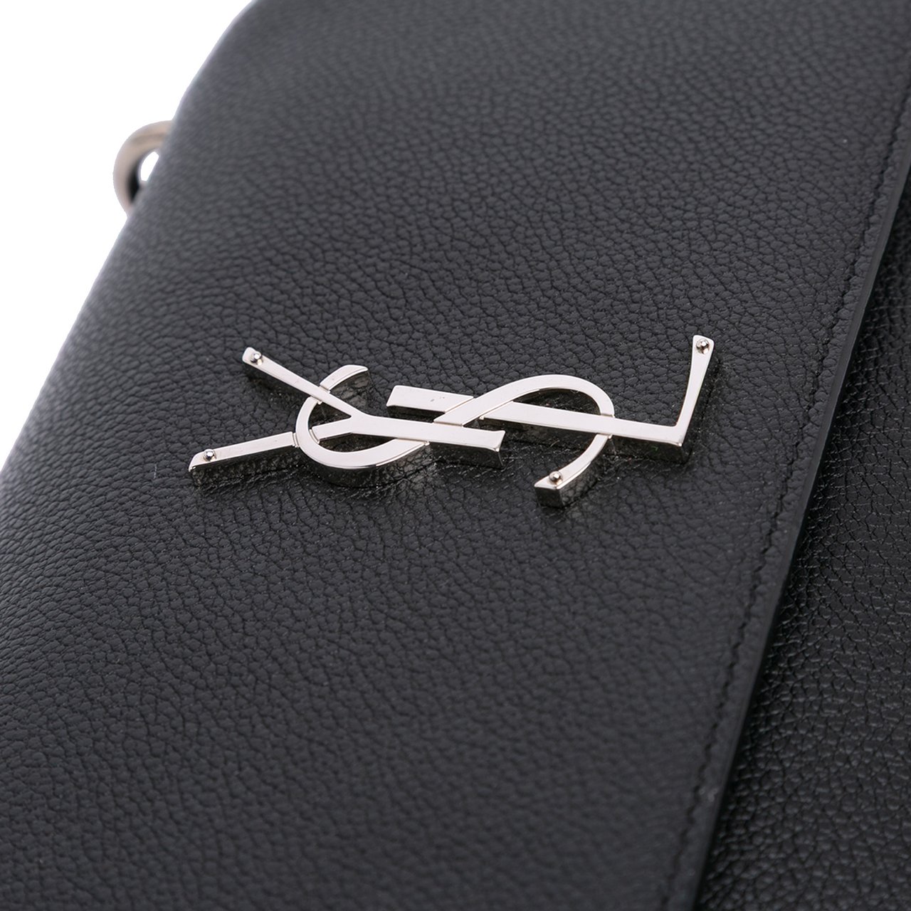 Saint Laurent Medium Grained Calfskin Monogram Sunset Crossbody Zwart