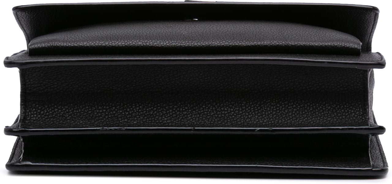 Saint Laurent Medium Grained Calfskin Monogram Sunset Crossbody Zwart