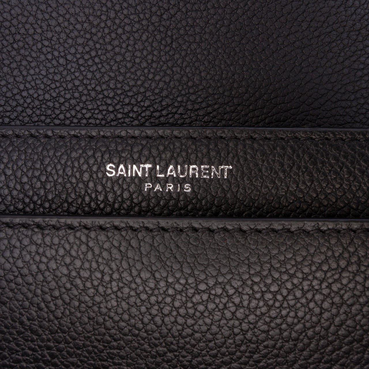 Saint Laurent Medium Grained Calfskin Monogram Sunset Crossbody Zwart