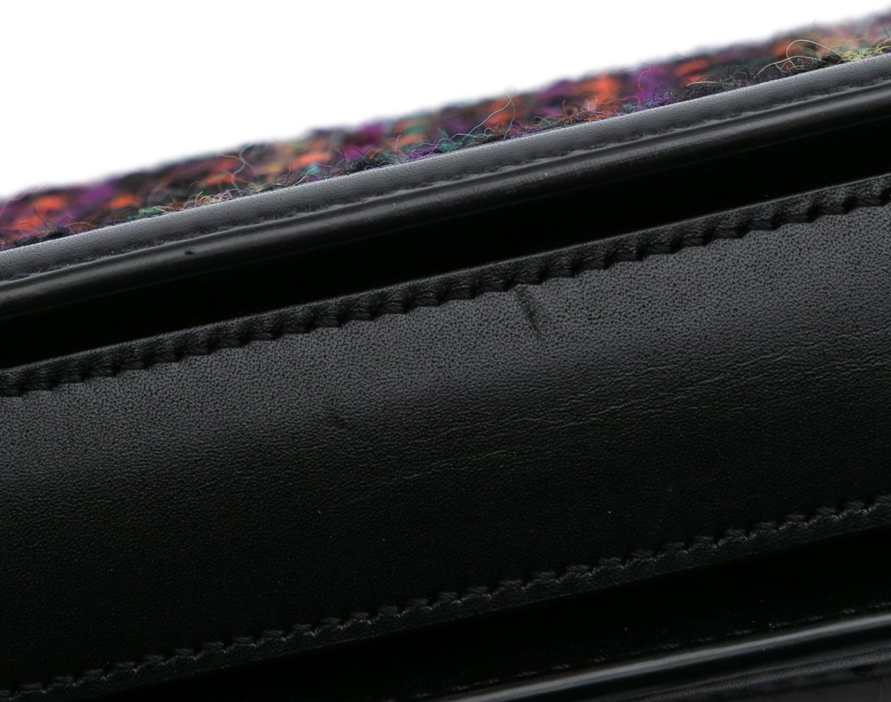 Saint Laurent Small Tweed Solferino Crossbody Zwart