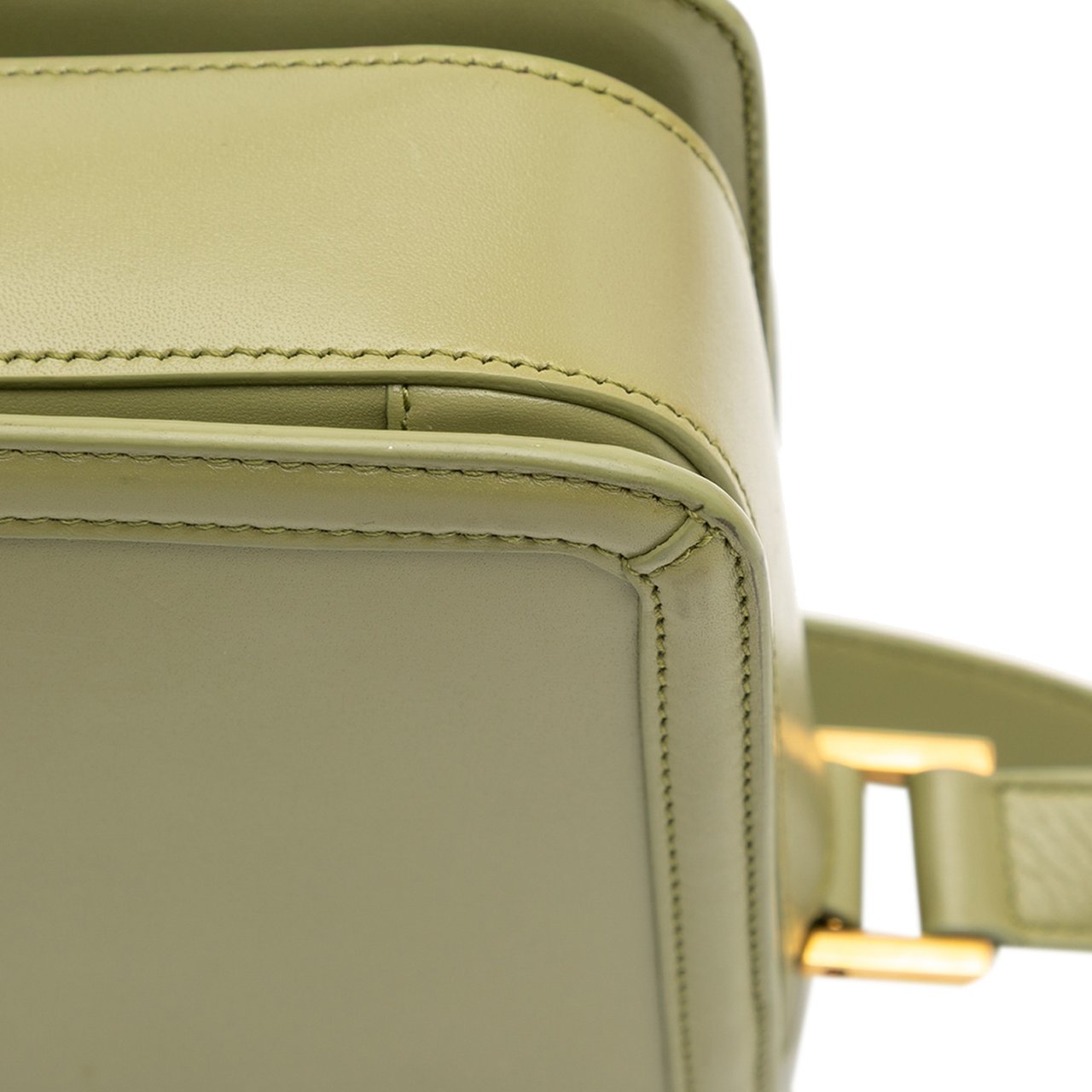 Saint Laurent Medium Leather Solferino Satchel In Box Groen
