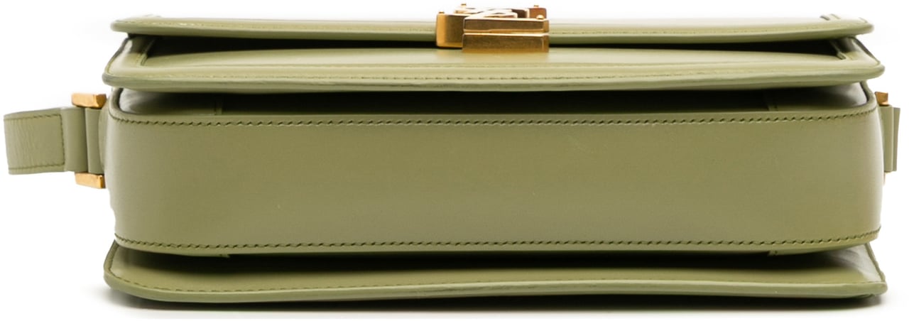 Saint Laurent Medium Leather Solferino Satchel In Box Groen