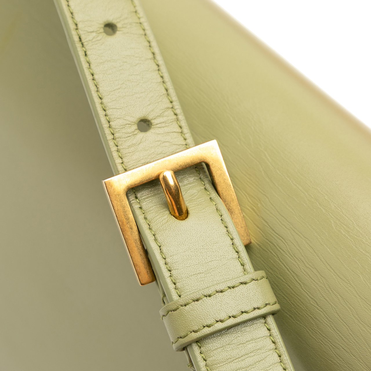 Saint Laurent Medium Leather Solferino Satchel In Box Groen