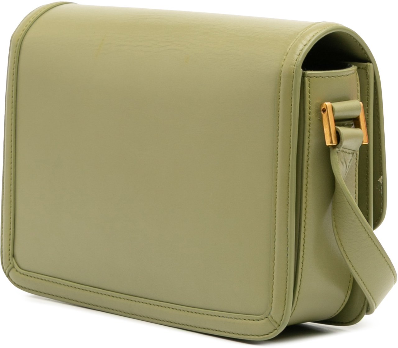 Saint Laurent Medium Leather Solferino Satchel In Box Groen