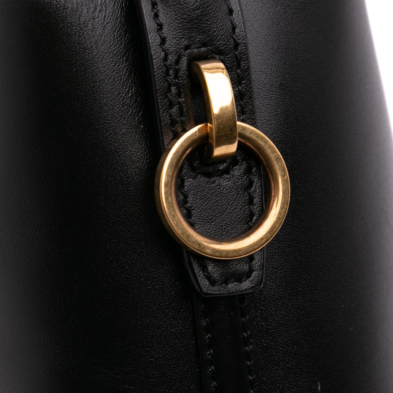 Saint Laurent Mini Shiny Calfskin Le 37 Bucket Bag Zwart