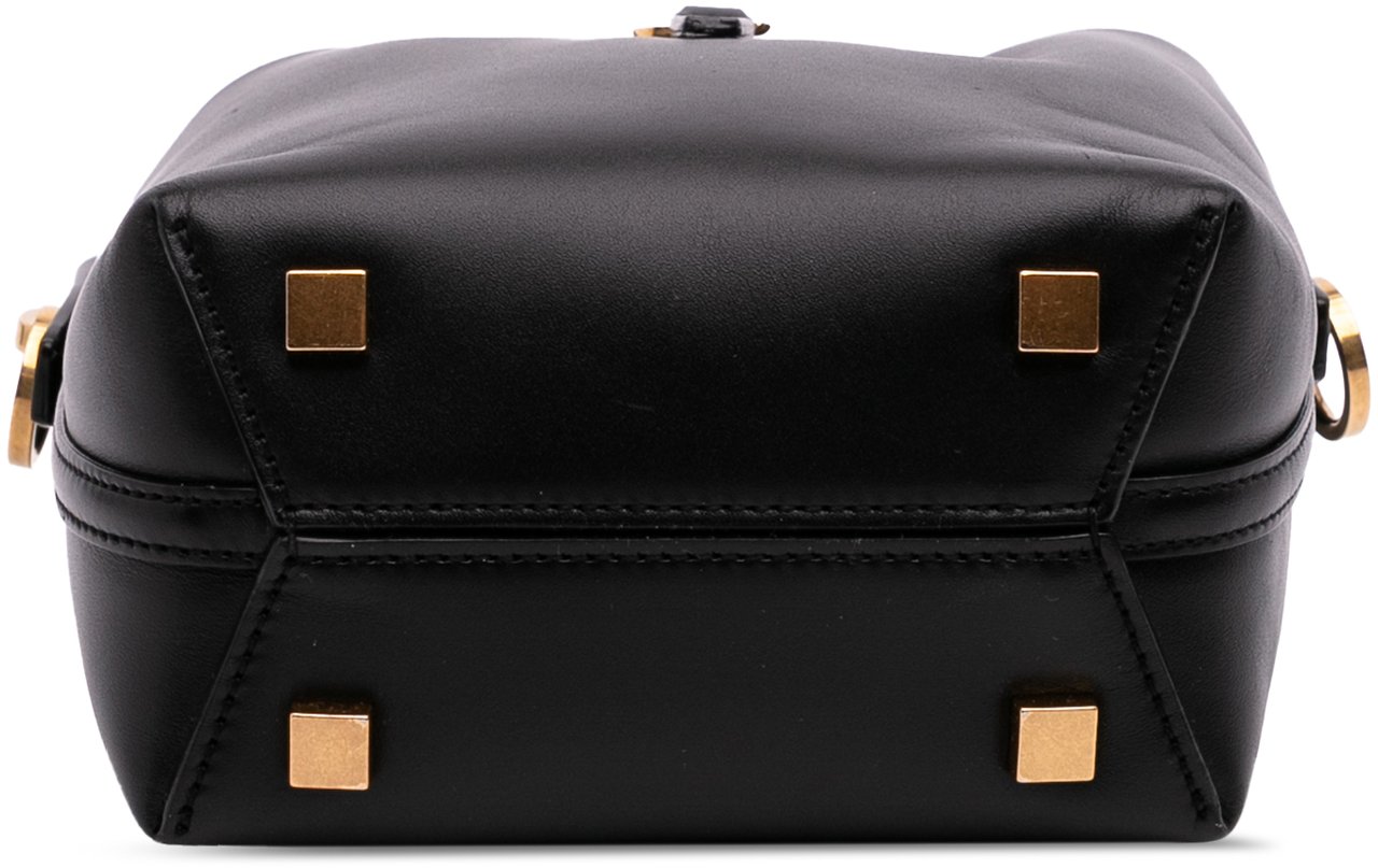 Saint Laurent Mini Shiny Calfskin Le 37 Bucket Bag Zwart