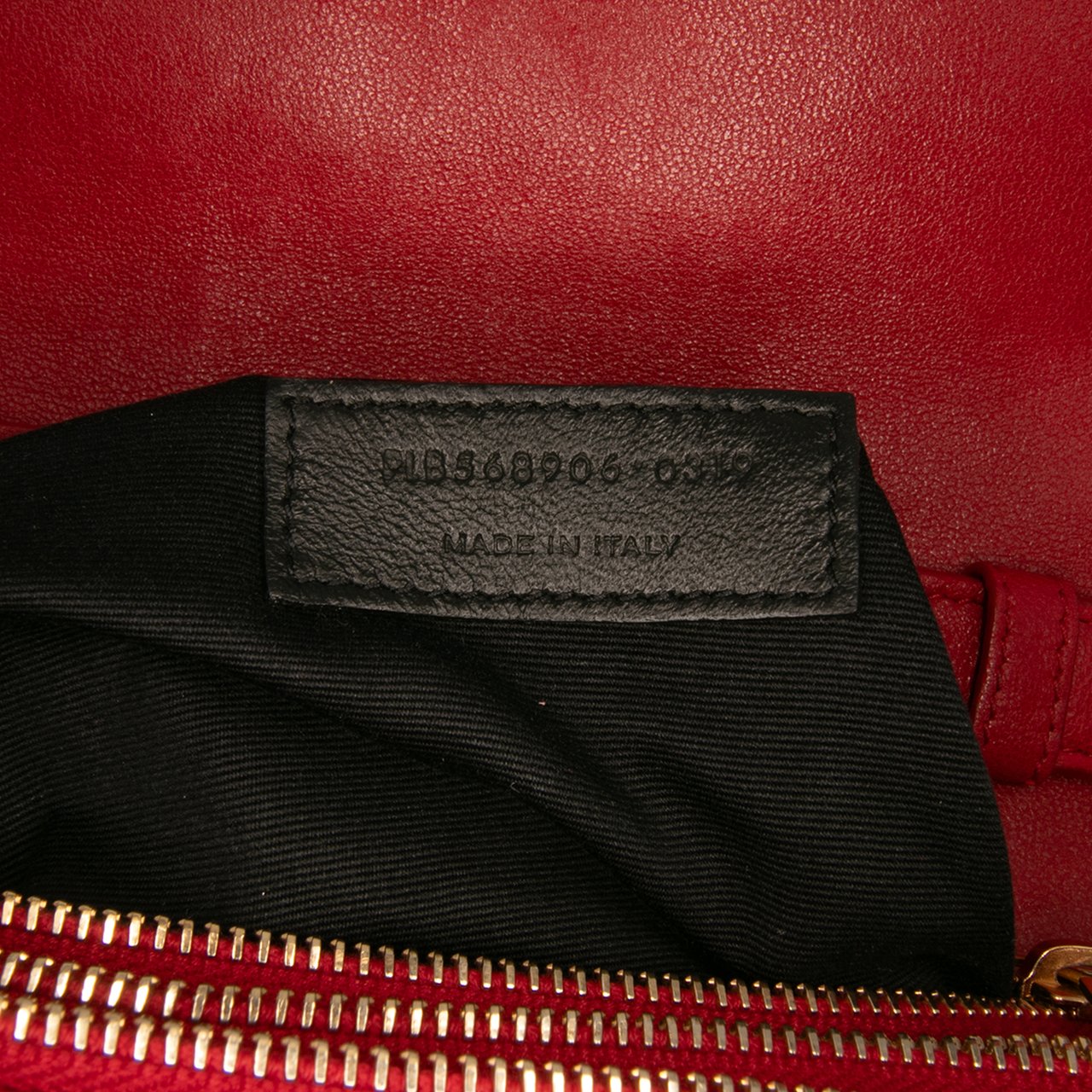 Saint Laurent Diamond Quilted Lambskin Angie Chain Bag Rood