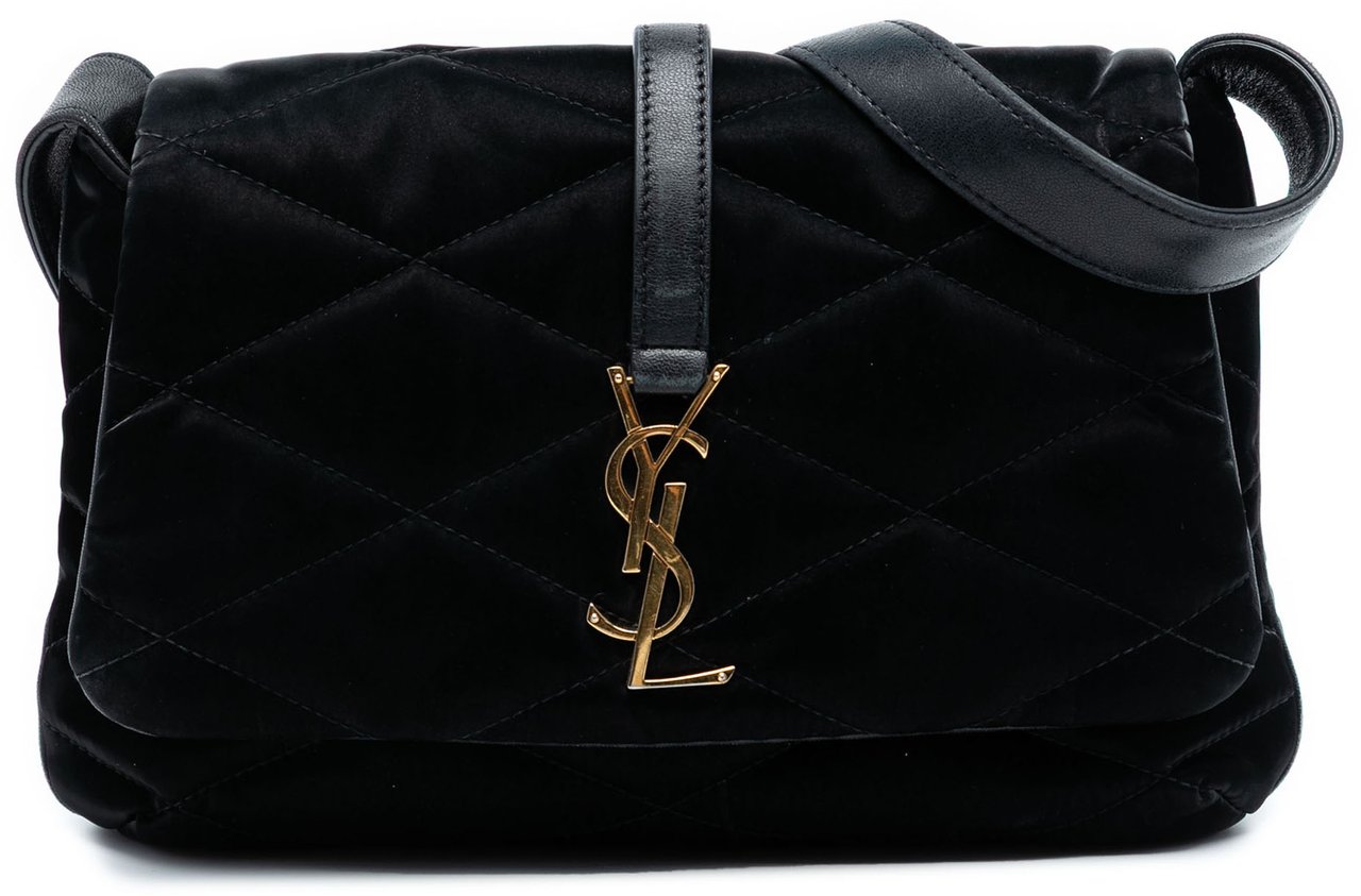 Saint Laurent Quilted Satin Le 57 Shoulder Bag Zwart
