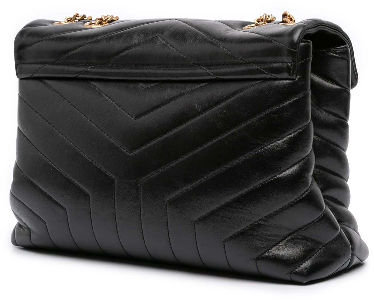 Saint Laurent Medium Matelasse Leather LouLou Shoulder Bag Zwart