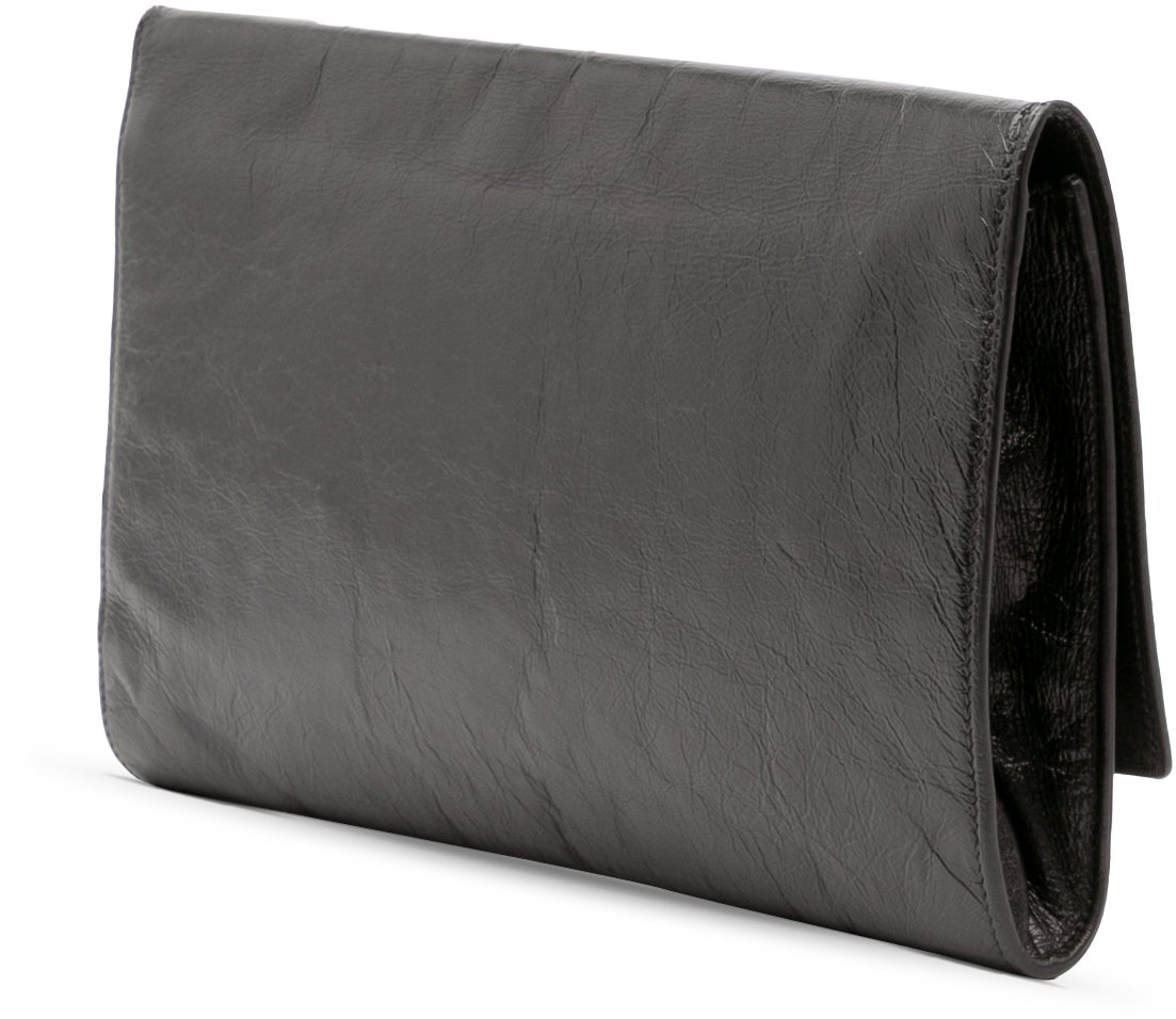 Saint Laurent Textured Patent Belle de Jour Clutch Zwart