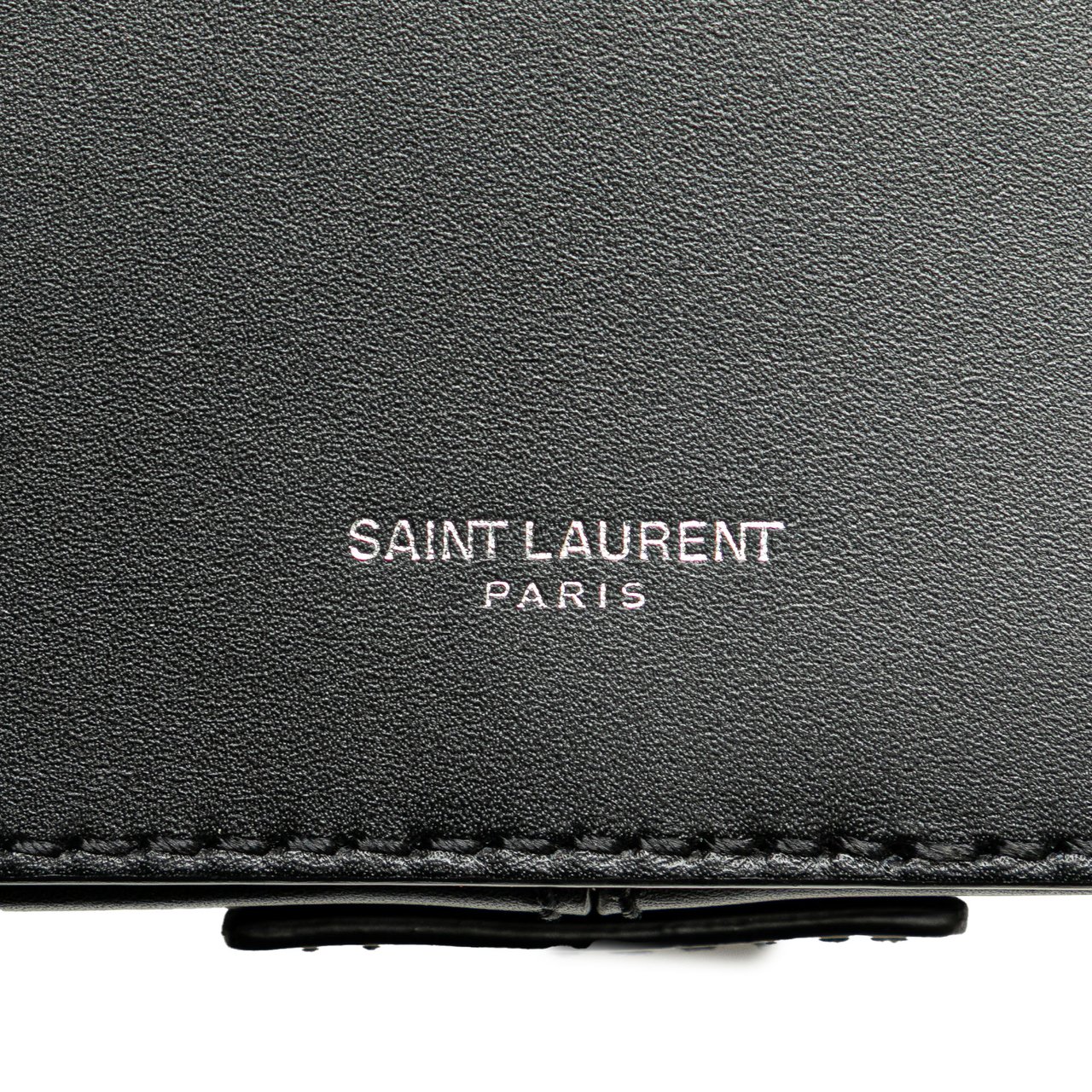 Saint Laurent Small Leather Mica Hatbox Satchel Zwart
