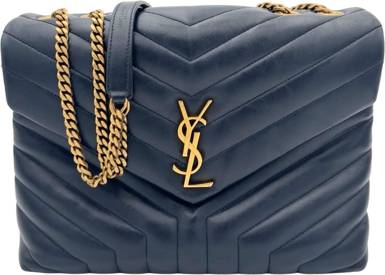 Saint Laurent Saint Laurent Medium Lou Lou - Navy Blauw