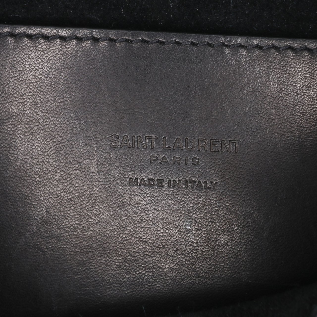 Saint Laurent Small Leather Monogram Kaia Crossbody Zwart