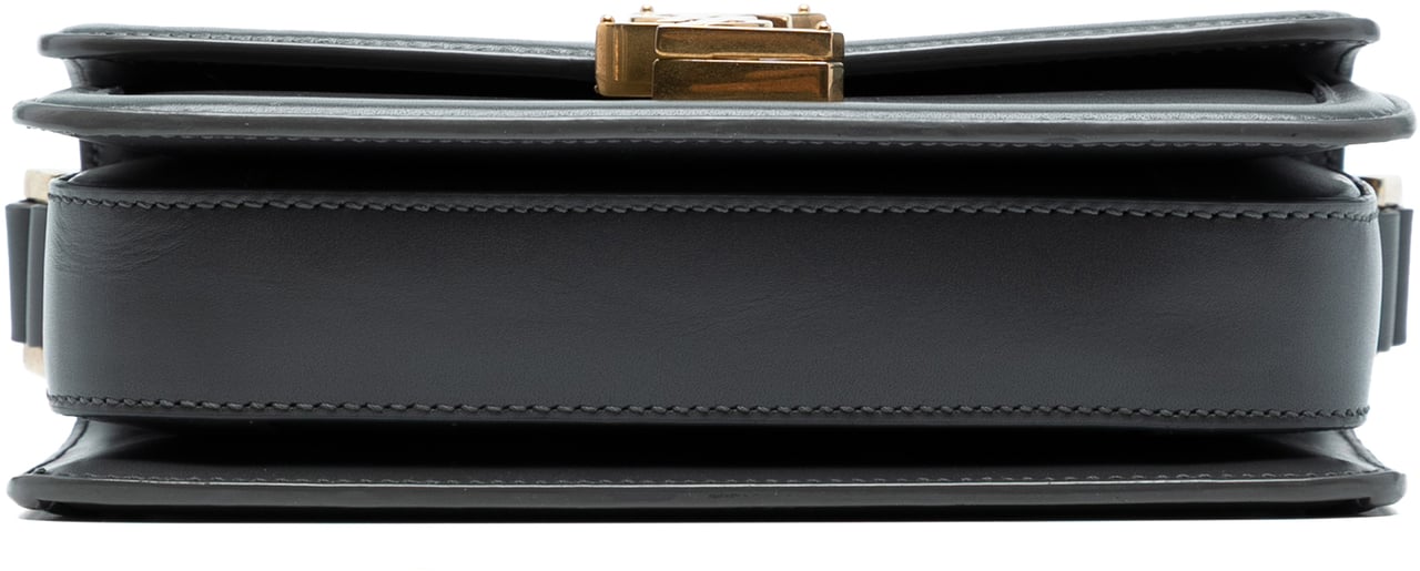 Saint Laurent Small Calfskin Solferino Satchel In Box Grijs