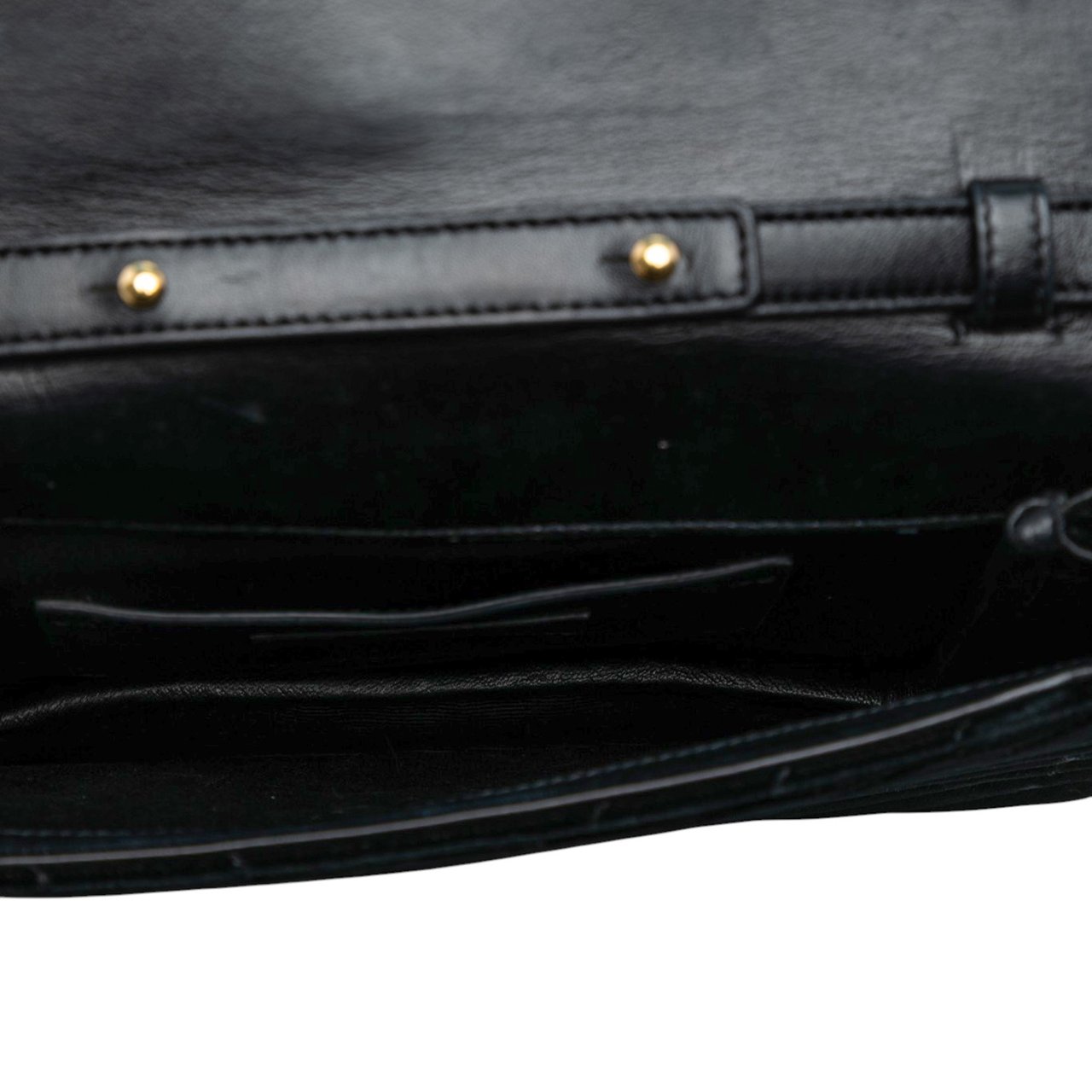 Saint Laurent Medium Chevron Velvet Monogram Envelope Bag Zwart