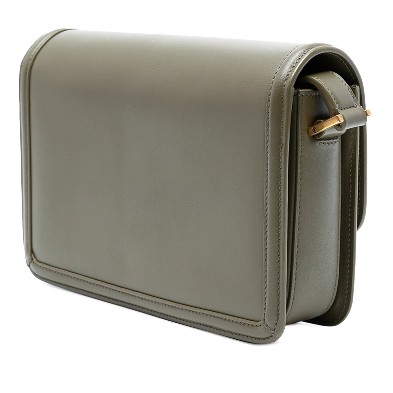 Saint Laurent Medium Leather Solferino Satchel In Box Groen