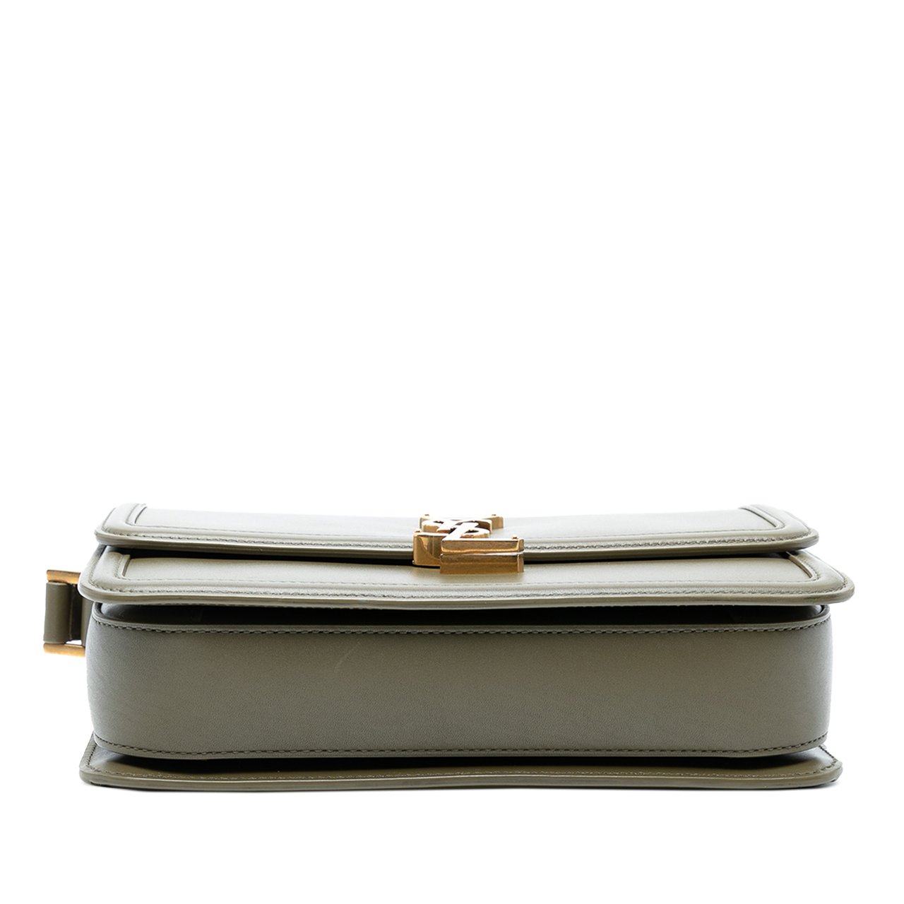 Saint Laurent Medium Leather Solferino Satchel In Box Groen