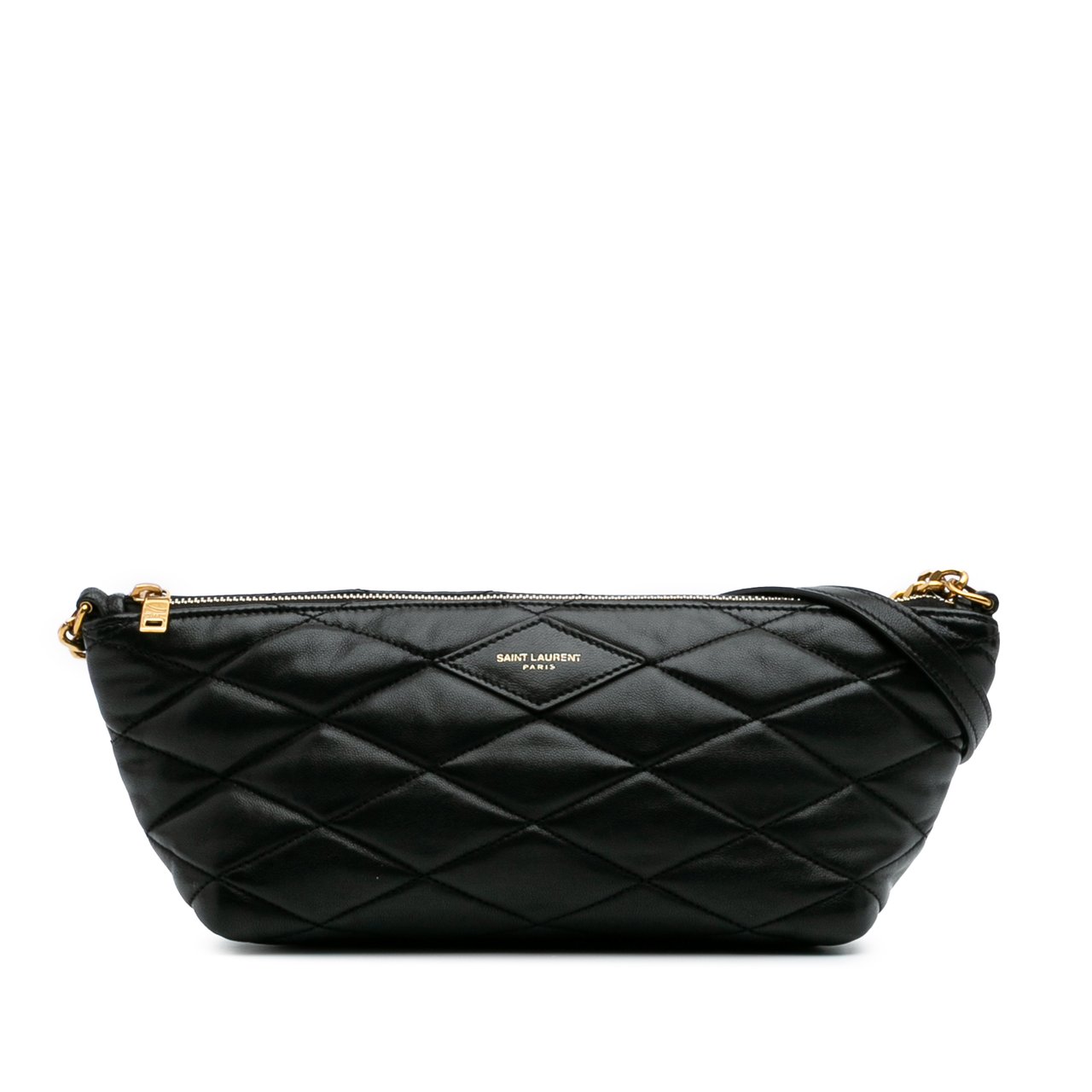 Saint Laurent Mini Quilted Lambskin Sade Shoulder Bag Zwart