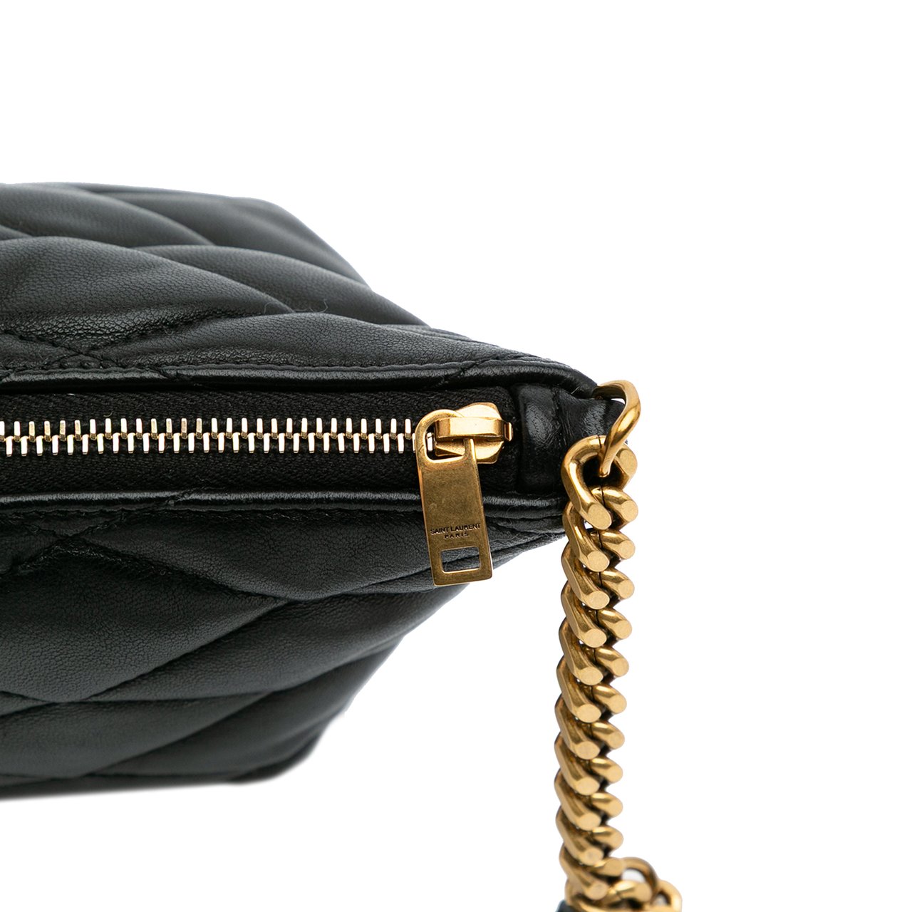 Saint Laurent Mini Quilted Lambskin Sade Shoulder Bag Zwart