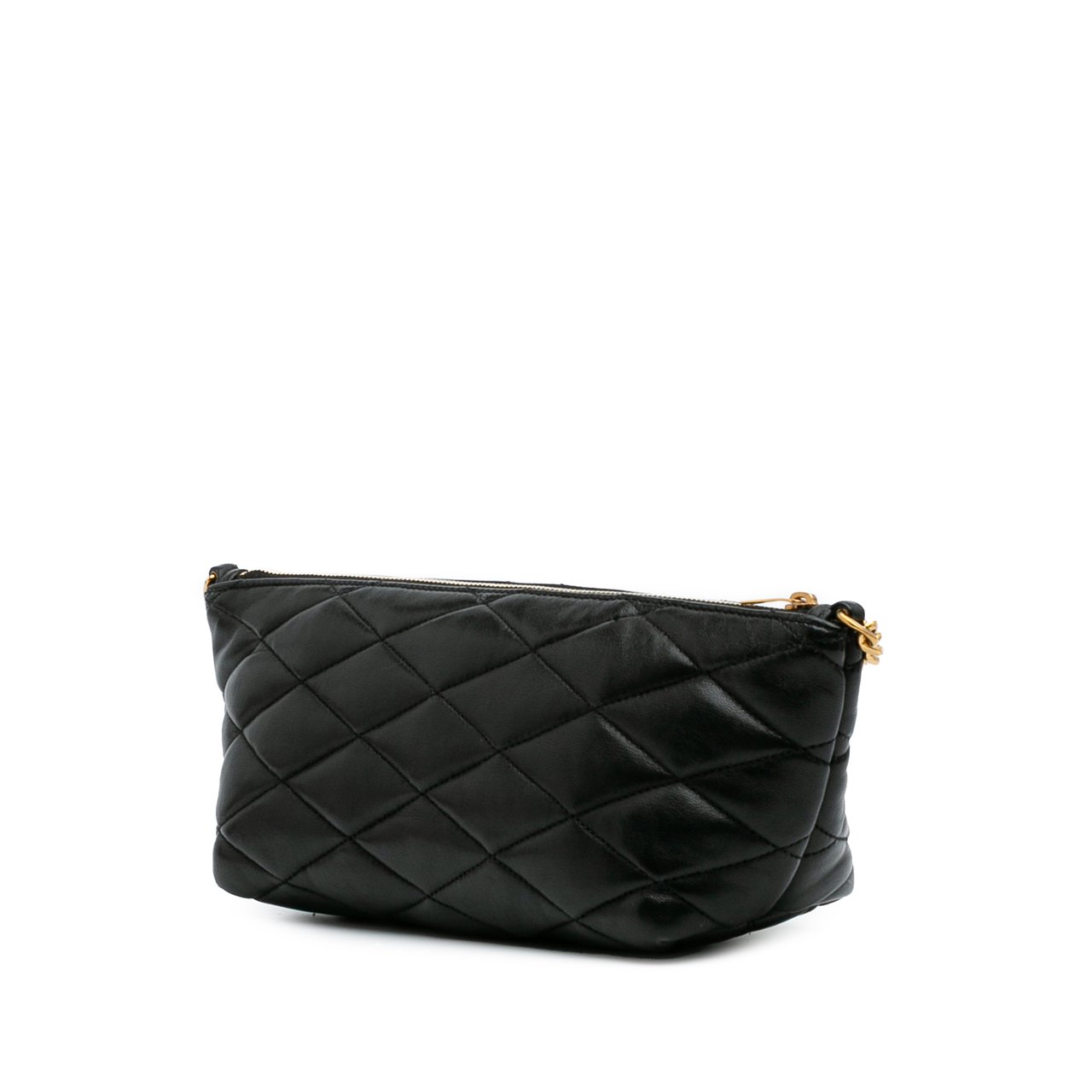 Saint Laurent Mini Quilted Lambskin Sade Shoulder Bag Zwart