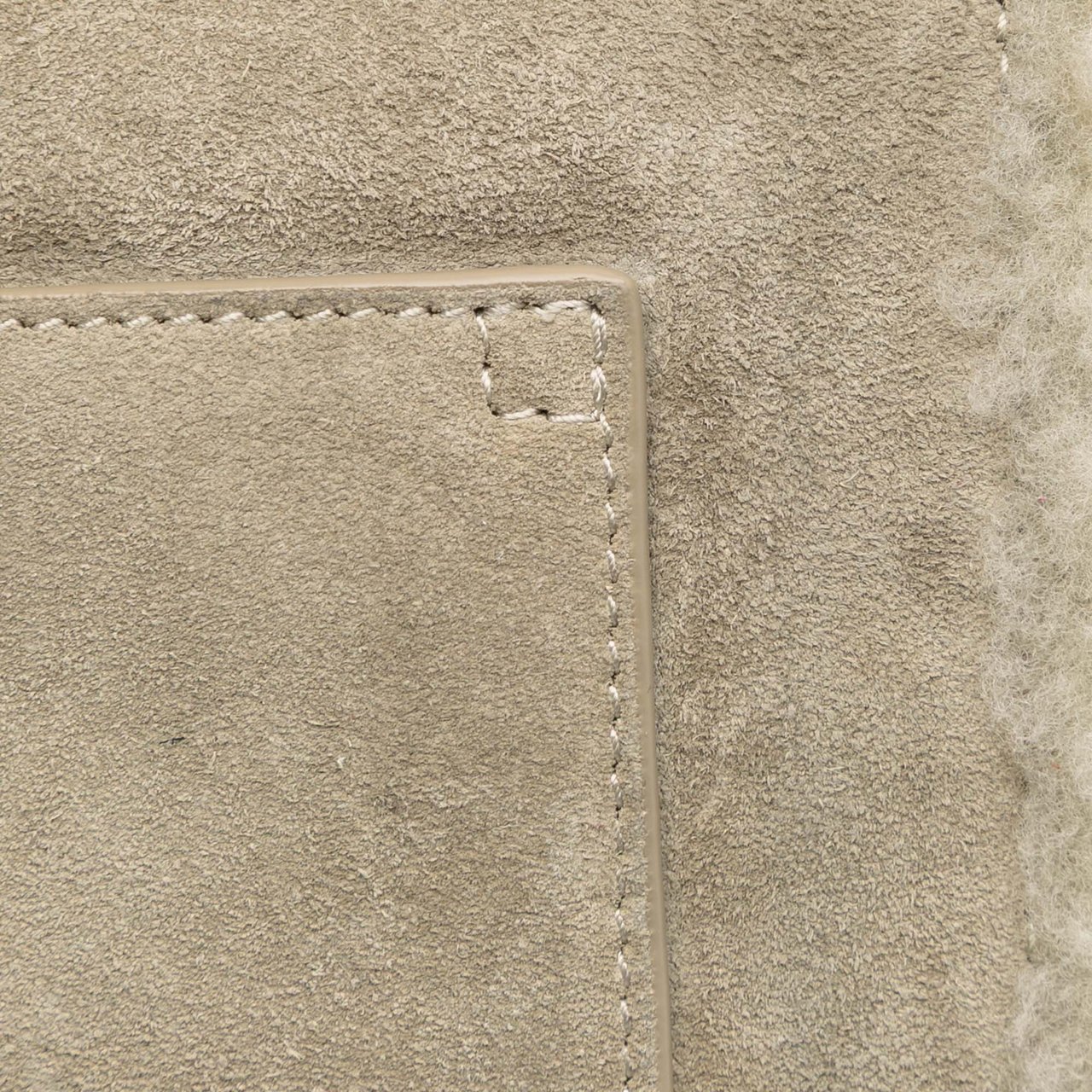 Saint Laurent Medium Shearling Monogram Kate Reversible Shoulder Bag Grijs