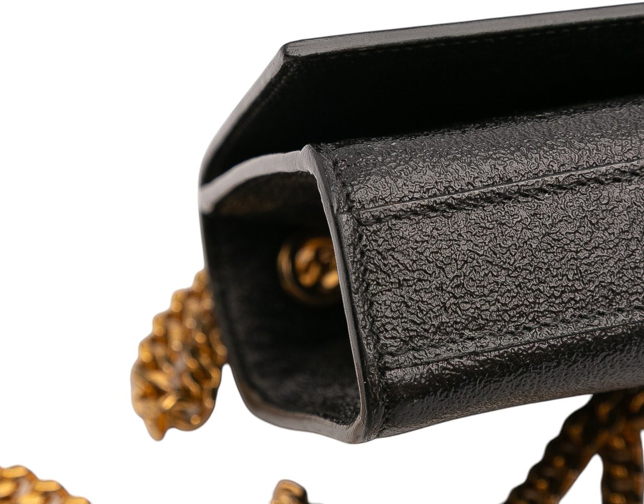 Saint Laurent Small Leather Monogram Kate Crossbody Zwart