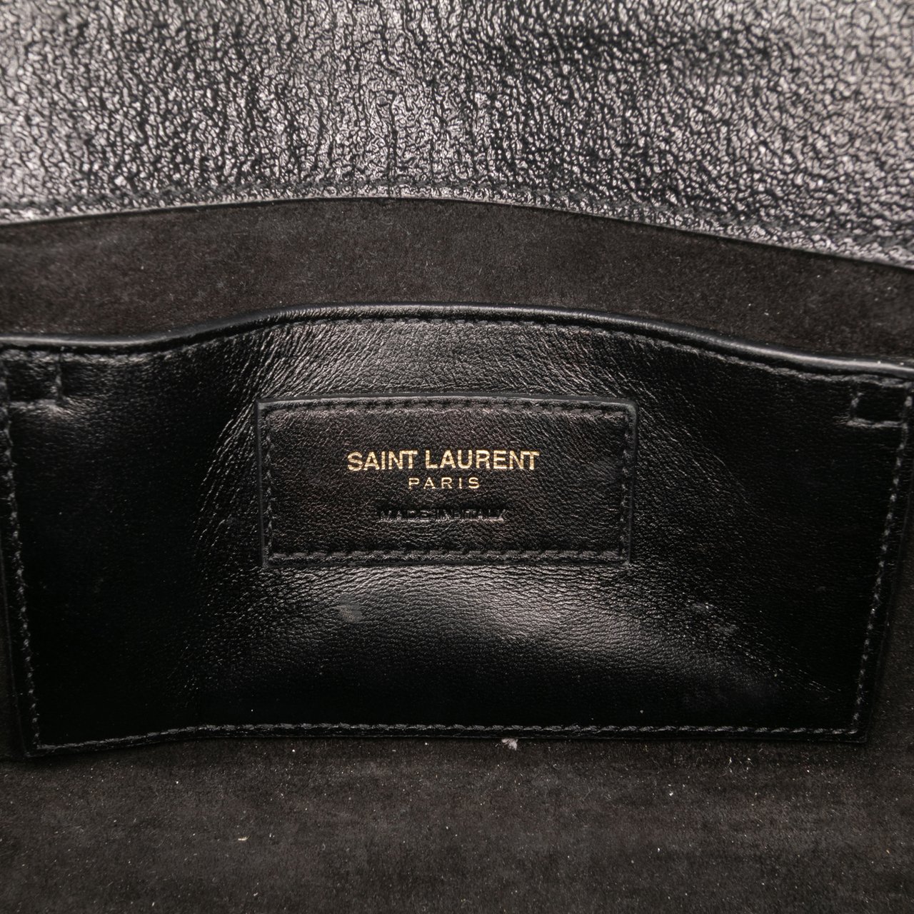 Saint Laurent Small Leather Monogram Kate Crossbody Zwart