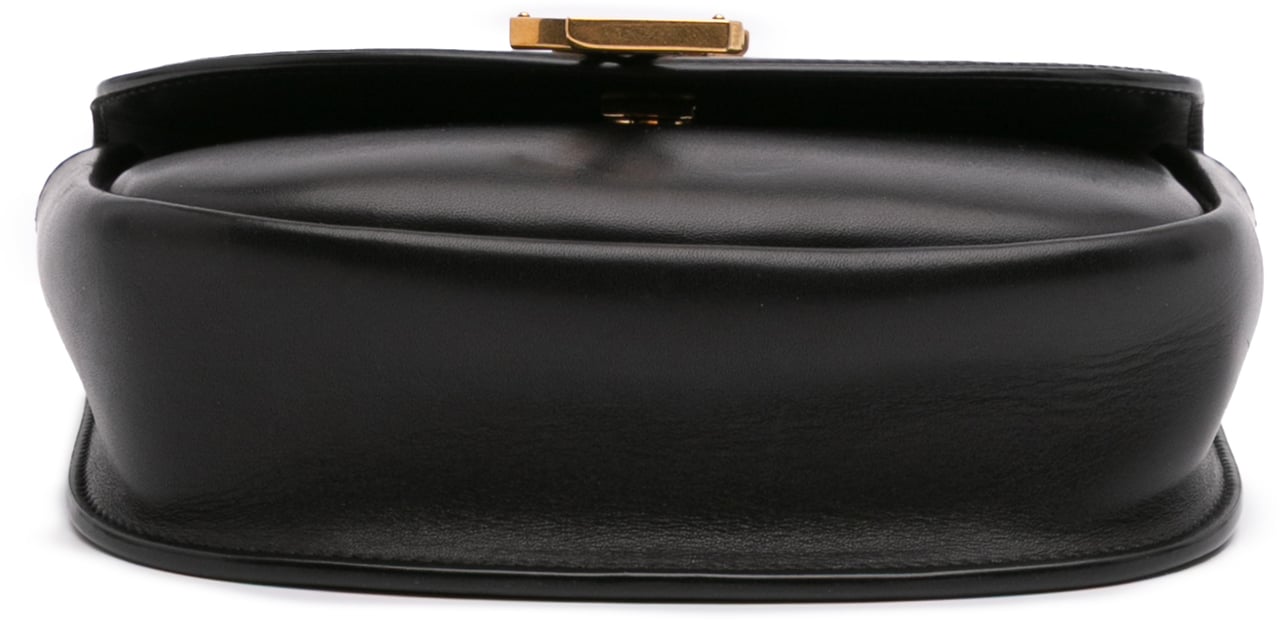 Saint Laurent Small Calfskin and Pony Hair Leopard Print Kaia Crossbody Zwart