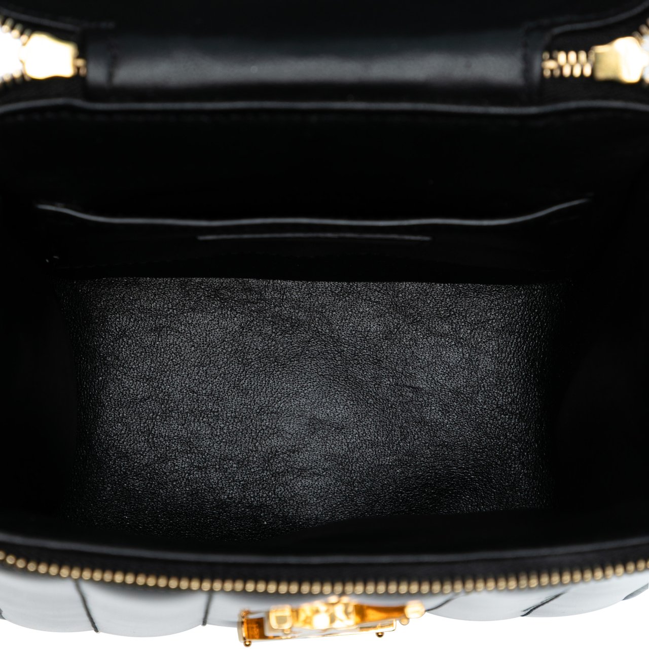 Saint Laurent Patent Vicky Vanity Bag Zwart