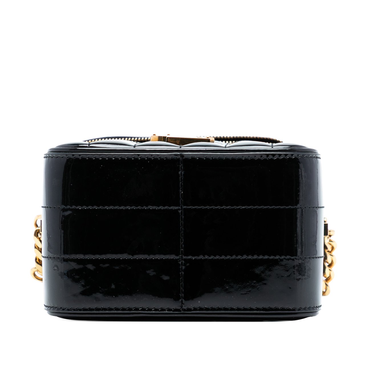 Saint Laurent Patent Vicky Vanity Bag Zwart