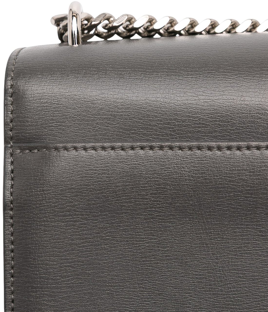 Saint Laurent Medium Leather Monogram Sunset Crossbody Grijs