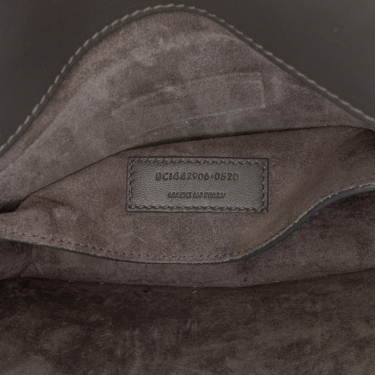 Saint Laurent Medium Leather Monogram Sunset Crossbody Grijs