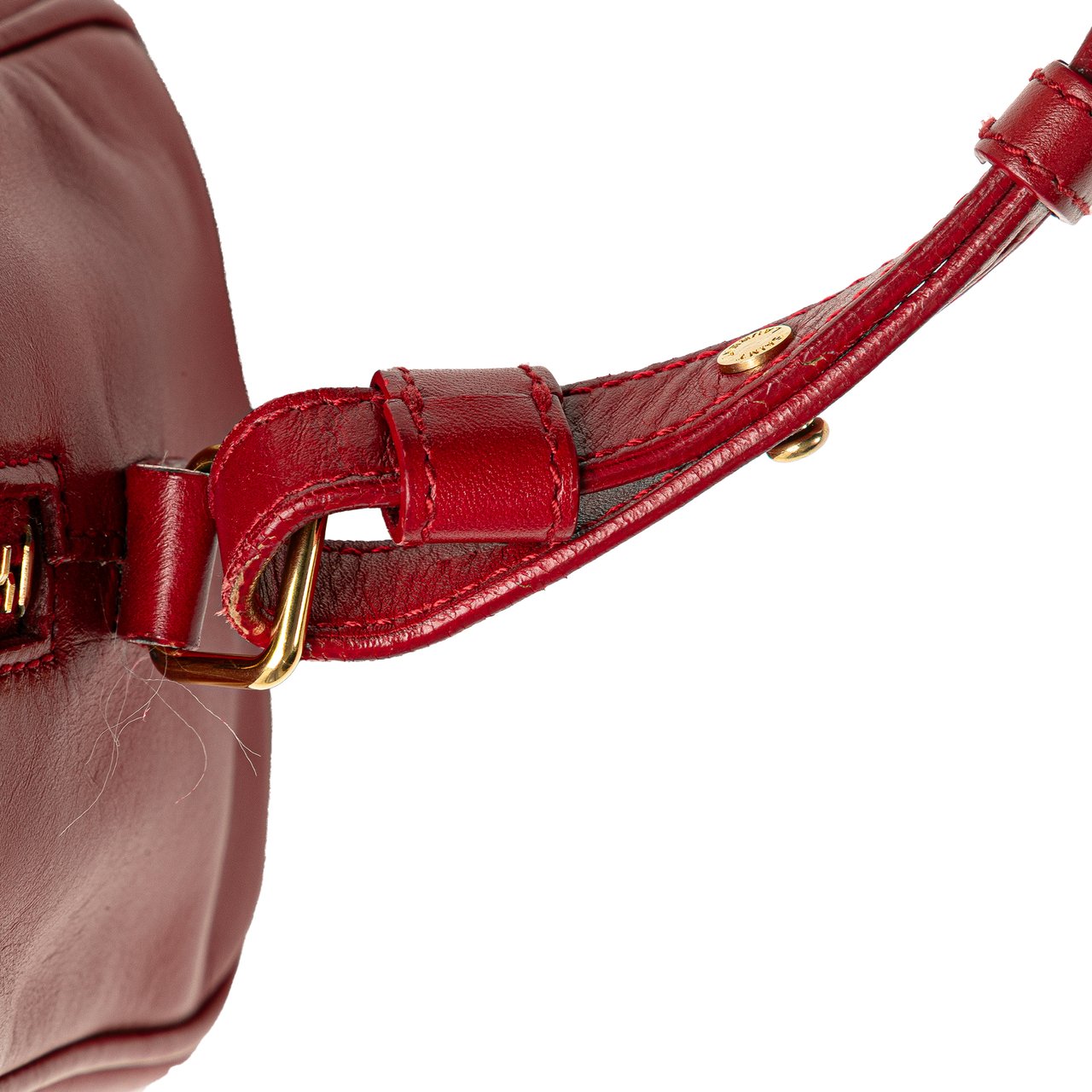Saint Laurent Baby Leather Classic Duffle Satchel Rood