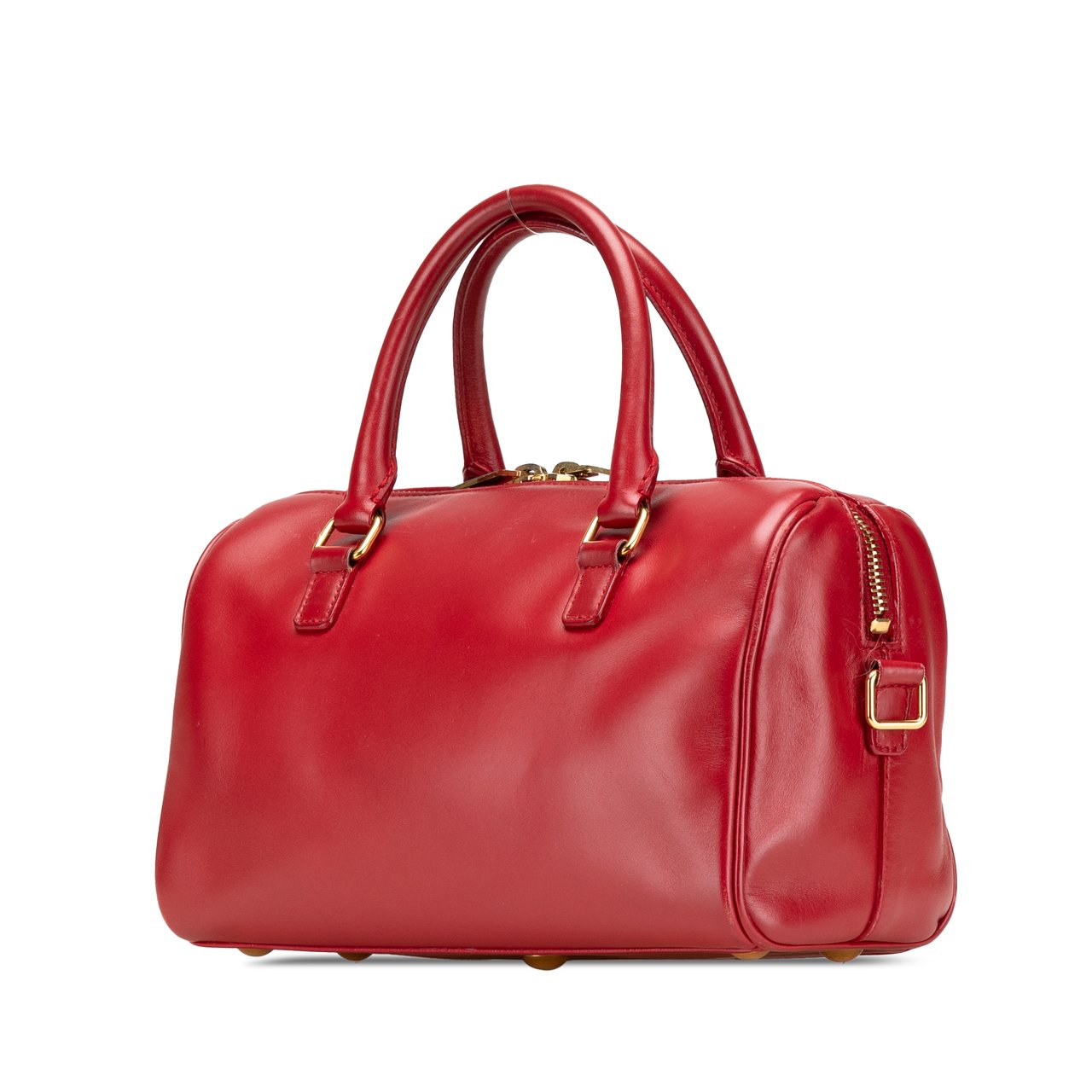 Saint Laurent Baby Leather Classic Duffle Satchel Rood