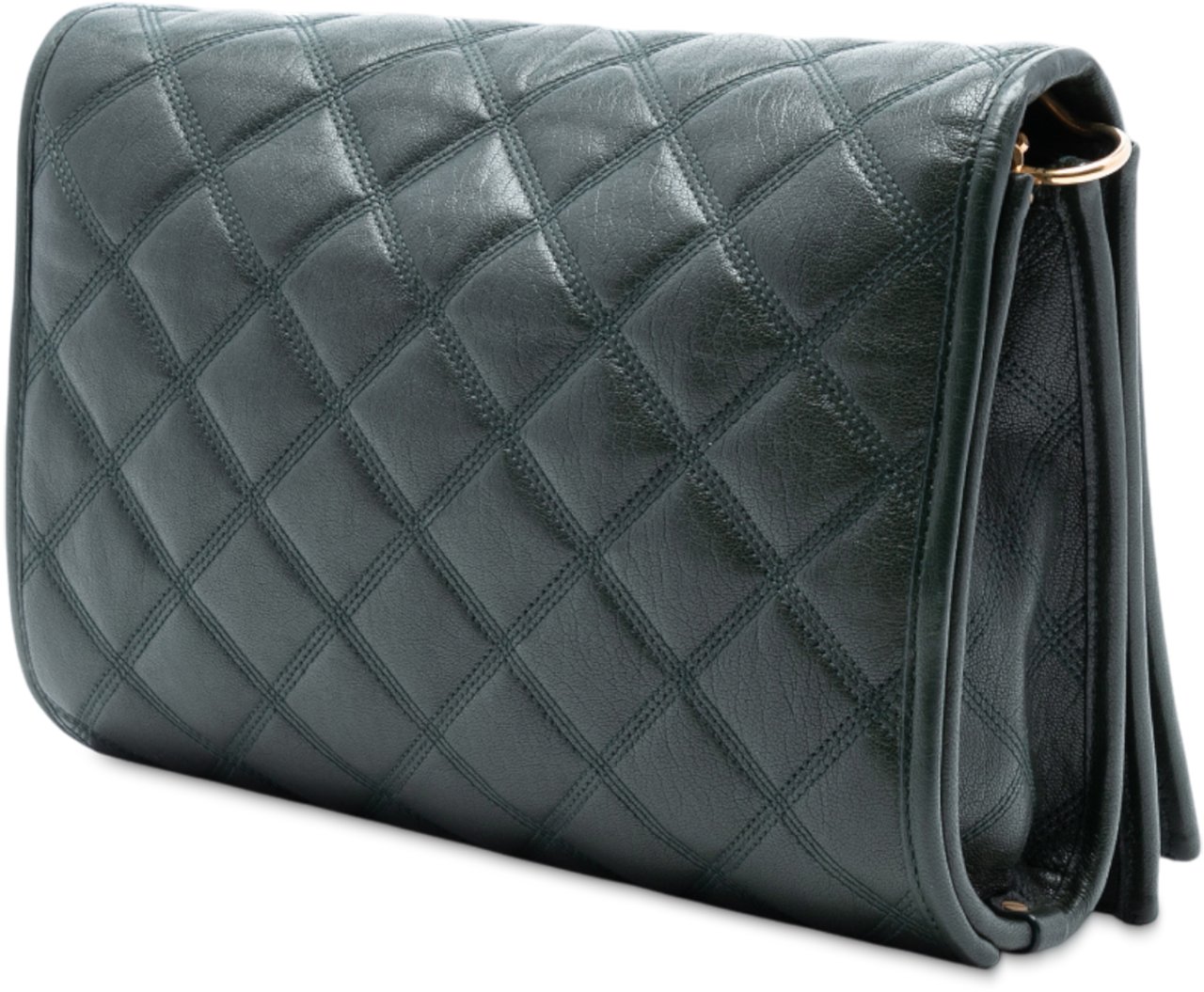 Saint Laurent Small Quilted Lambskin Becky Chain Shoulder Bag Groen