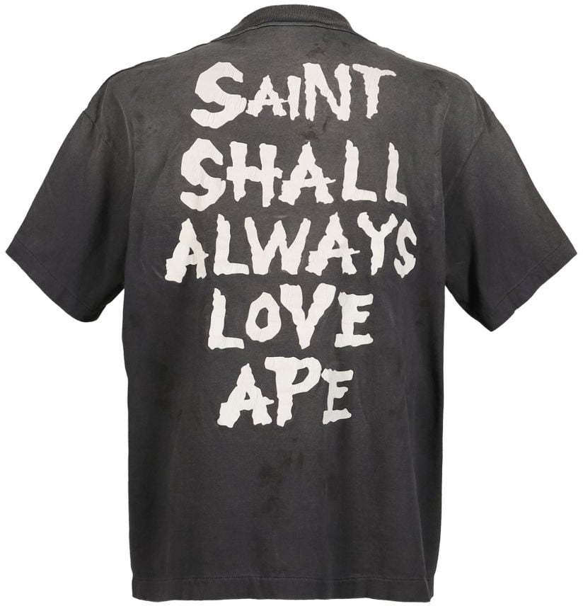 Saint Mxxxxxx T-Shirts And Polos Black Donkergrijs