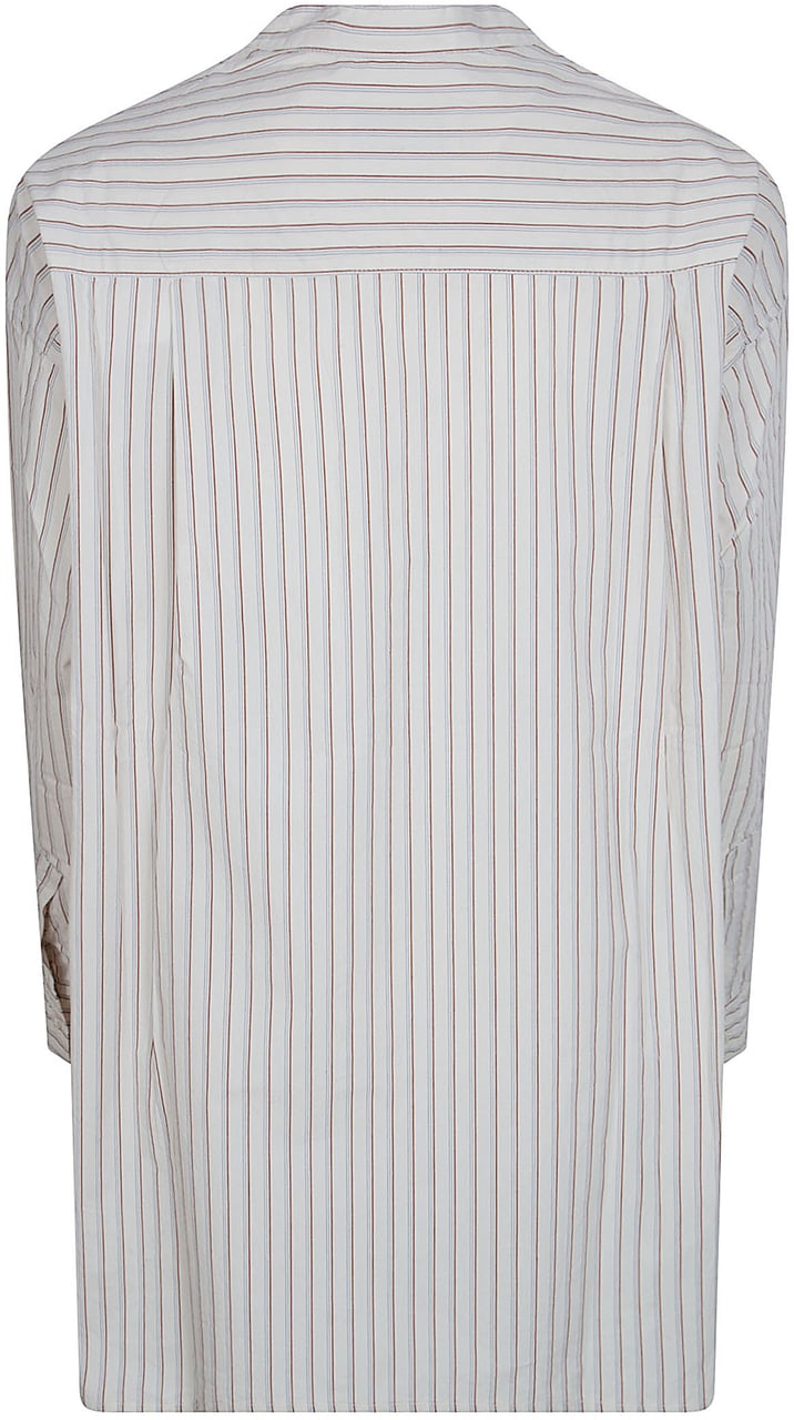Salomon Flowing Cotton Poplin Blouse with Officer Collar Wit