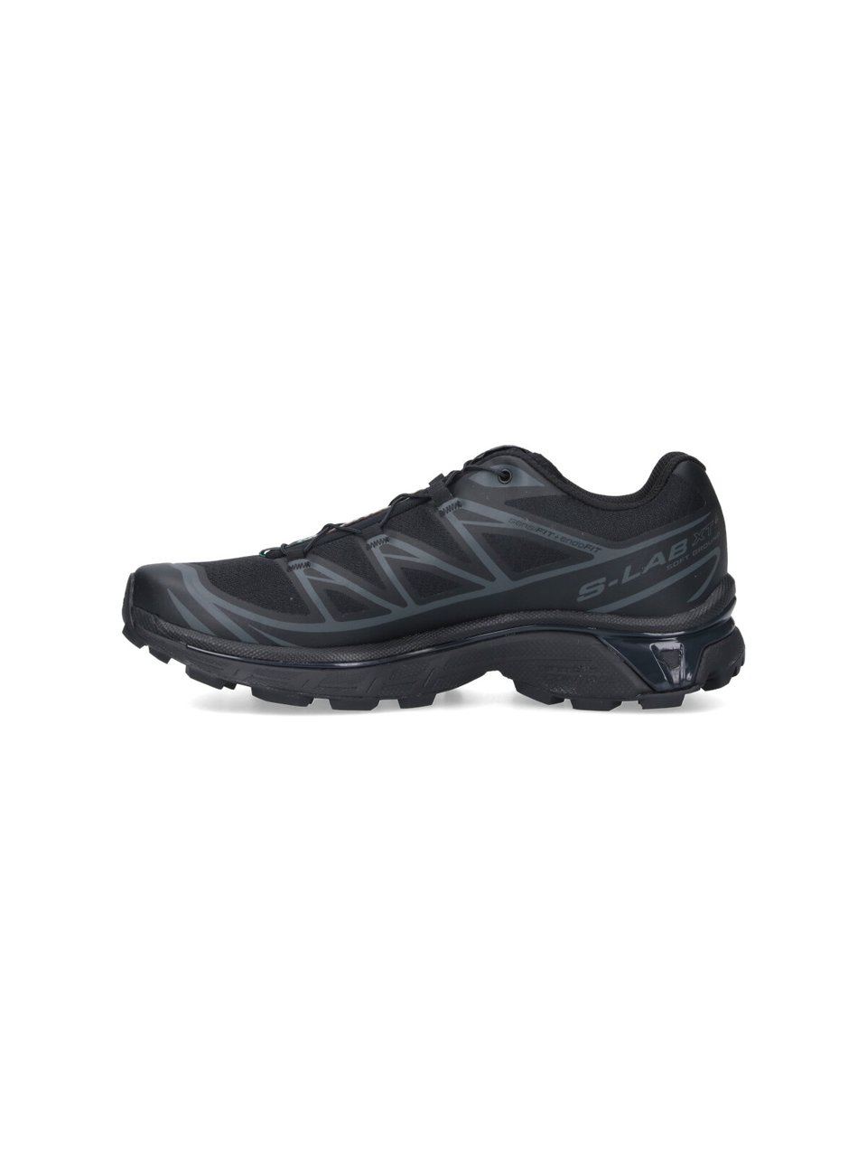 Salomon Black XT-6 Fabric Mesh Sneakers Zwart