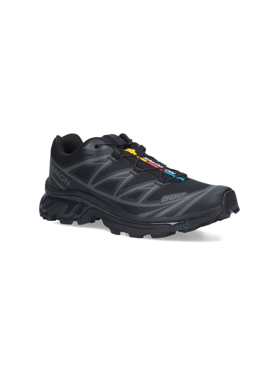 Salomon Black XT-6 Fabric Mesh Sneakers Zwart
