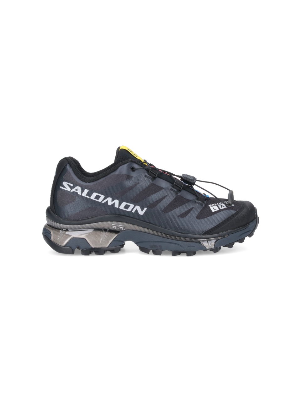 Salomon Technical Black Mesh Sneakers With Tpu Details Zwart