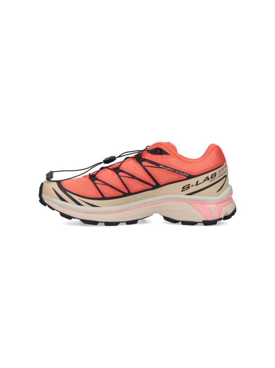 Salomon Xt-6 Sneakers In Pink Fabric "Living Coral" Oranje