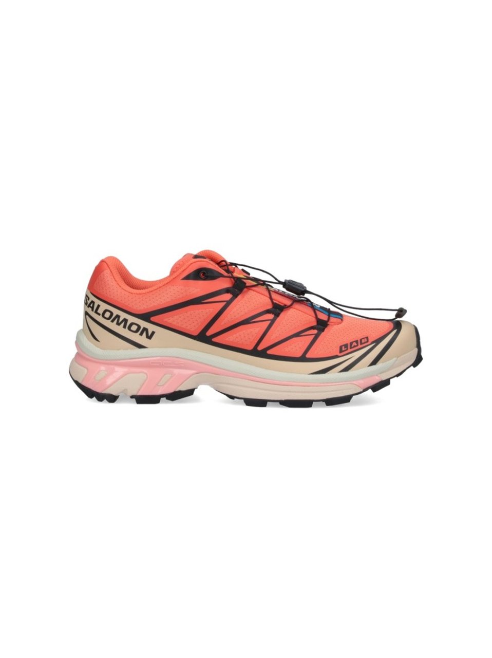 Salomon Xt-6 Sneakers In Pink Fabric "Living Coral" Oranje