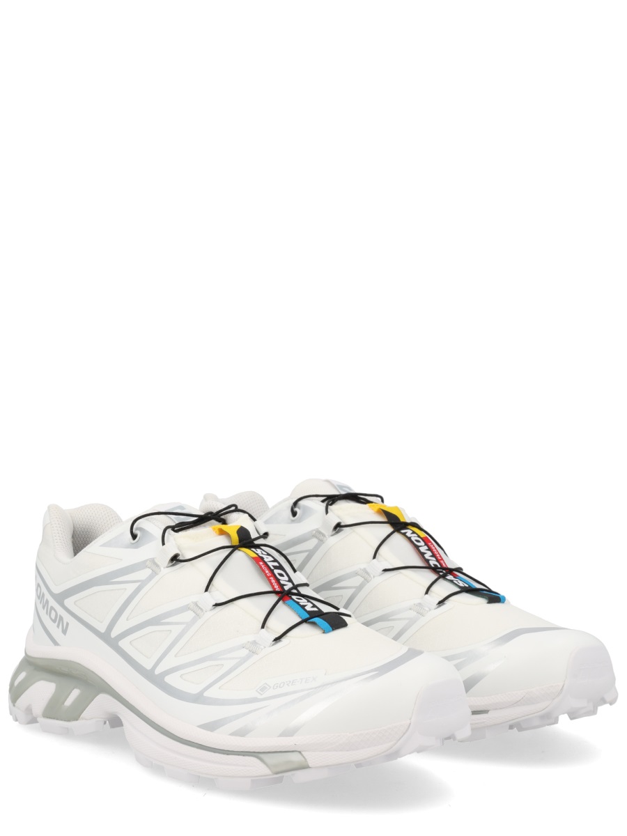 Salomon White Xt-6 Gtx Colorful Tabs Textile Sneakers Wit