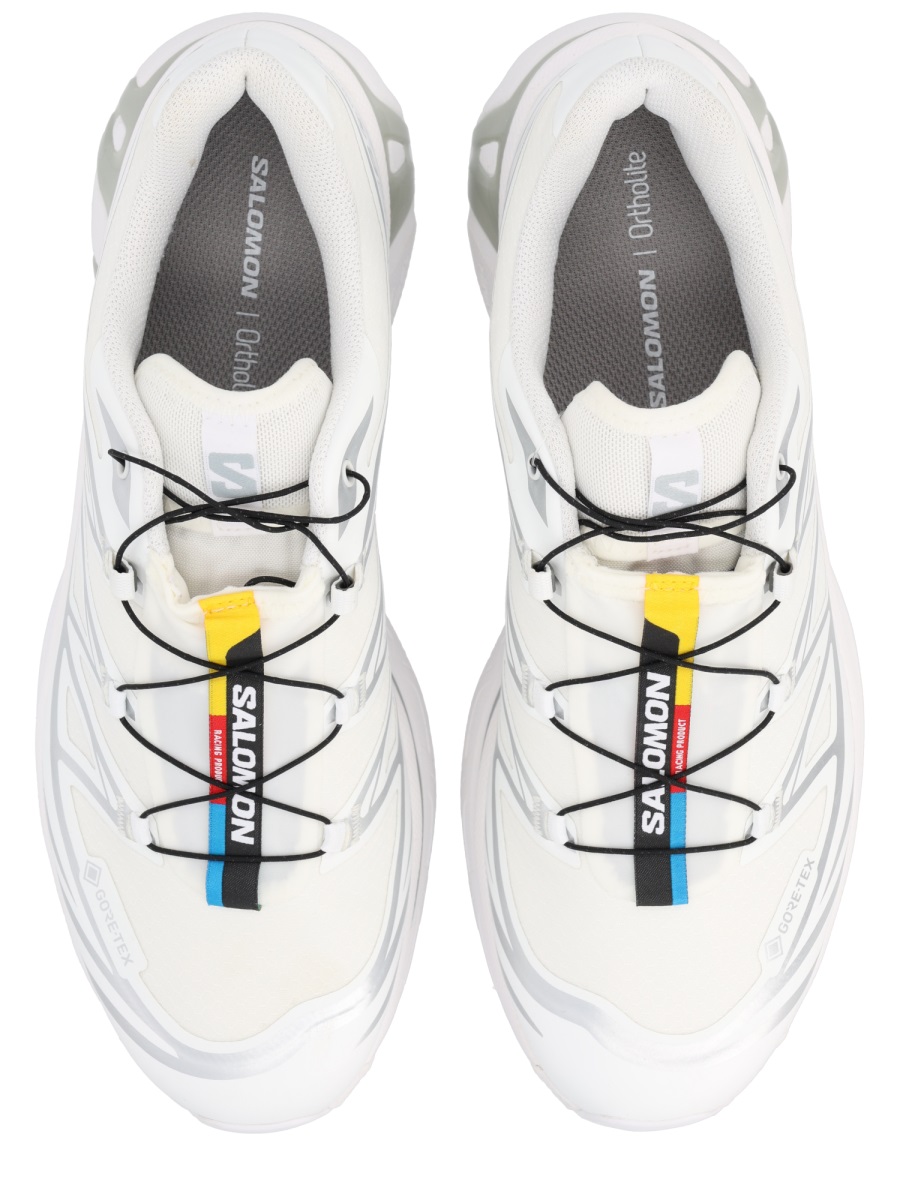 Salomon White Xt-6 Gtx Colorful Tabs Textile Sneakers Wit